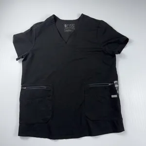 Figs Casma Technical‎ Collection Feather Black Scrub Top Rayon Women M W19SW1001 thumbnail 1