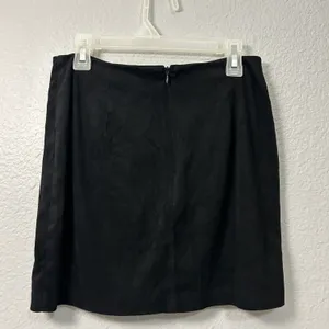 Forever 21 Black Suede Mini Skirt With Slit thumbnail 2