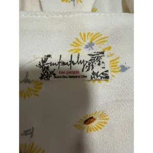 Free People Intimately "Forties Feels" Sunflower Print Bell Sleeve‎ Bodysuit Sm thumbnail 11