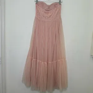 Selfie Leslie Gown Strapless Dancing With Me Sweetheart Tulle Midi Dress Pink thumbnail 4