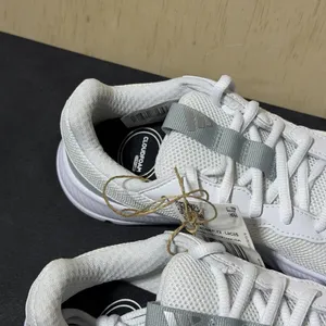 Adidas Cloudfoam Flex Laces Womens 6 White Silver Walking Shoes JS4891 New thumbnail 2