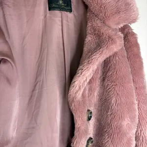 Free People Pink Faux Fur Coat Women’s Small Plush Teddy Shaggy Y2K Boho Jacket thumbnail 7