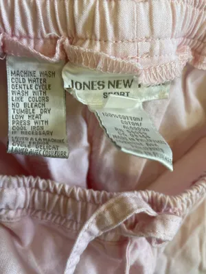 Jones New York Women’s Vintage Light Pink 100% Cotton Pants Size Large thumbnail 3