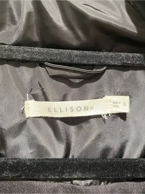 Ellison Black Puffer Vest Oversized Quilted Short Sleeve Zip Up Women Size Small thumbnail 6