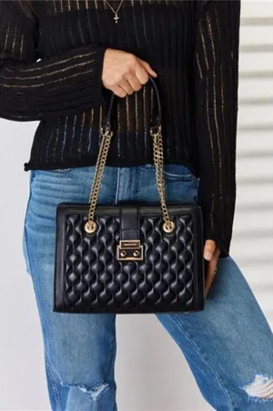 David Jones Quilted‎ PU Leather Handbag thumbnail 1