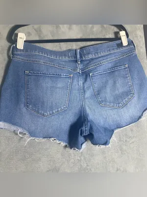 Abercrombie & Fitch Light Blue Denim Cutoff Shorts size‎ 31 2000s summer casual thumbnail 4