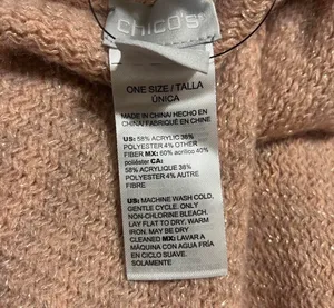 Chico’s Poncho Sz One Size Cozy w/ Tassels Soft/Warm/Comfy Fall Wear Metallic thumbnail 8