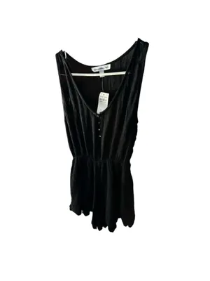 Abercrombie & Fitch Black Crochet Hem Sleeveless Romper thumbnail 4
