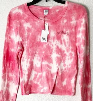 Urban Outfitters BDG Pink Tie Dye Long Sleeve shirt, Worn Once, Great Condition thumbnail 1