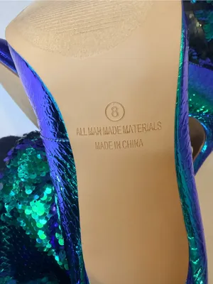 Liliana Iridescent Blue-Green Sequin Pointed Stiletto Boots thumbnail 6