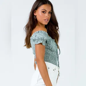 Princess Polly Asha Bodysuit in Green Size 8 New with tag thumbnail 3