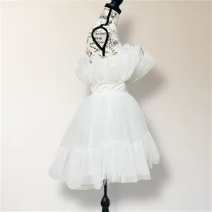 Katie May Elle‎ XS Ivory Tulle Strapless Mini Dress Ruffle Bridal Wedding Guest thumbnail 3
