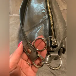 Coach Metallic Silver Poppy Hobo Bag thumbnail 8