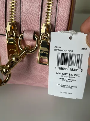 Coach Mini Carey Crossbody Bag In Signature Canvas With Charms thumbnail 7
