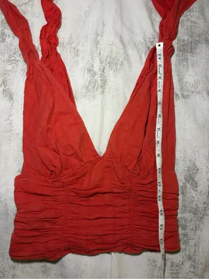 Free People Ruched Tie Shoulder Crop Top thumbnail 7