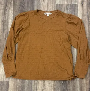 Anthropologie Dolan Textured Puff Long Sleeve Top Women’s Large thumbnail 1