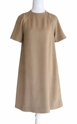 & Other Stories Paris Atelier A Line‎ Beige Dress Size 4 Short Sleeve Minimalist thumbnail 1