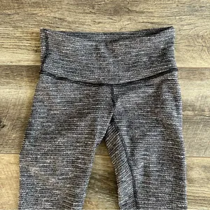 Lululemon Wunder Under Pant Coal Mini Check Pique Texture Knit Leggings Size 2 thumbnail 6