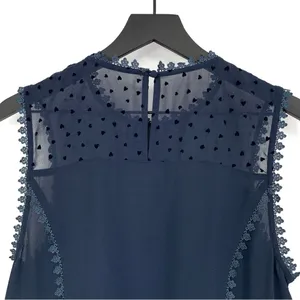 MODCLOTH Heart Tank Blouse Navy Blue L thumbnail 8