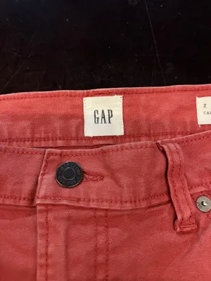 Gap Pants Womens 2 Orange Carpenter Denim Straight Leg Workwear Stretch thumbnail 10