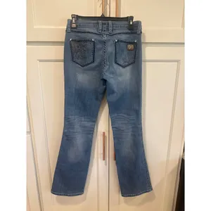 Western rock Wrangler Blue Low Rise Bootcut Jeans casual 26x32 cowgirl thumbnail 6