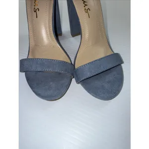 Lulus Taylor Heels Womens Size 5.5 Blue Faux Suede Ankle Strap 4" Block Heel thumbnail 9