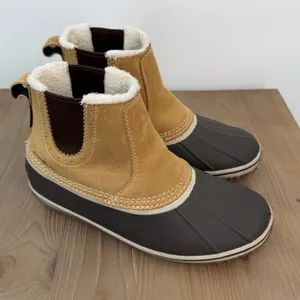 Eddie‎ Bauer Hunt Pac WeatherEdge Womens 9 Brown Tan Chelsea Duck Boots thumbnail 1