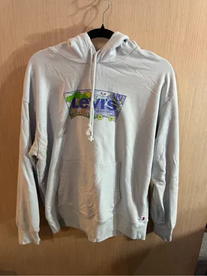 Women’s Levi's Light Blue Hoodie with Colorful Graphic Logo Size Large thumbnail 1