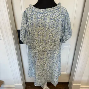 Arula B Short Sleeve Floral Blue Dress Bohemian Flowy Plus Size Altar’d State thumbnail 9