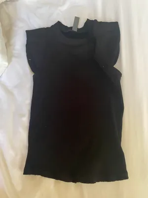 Indigo Black Ruffle Sleeveless Top thumbnail 2