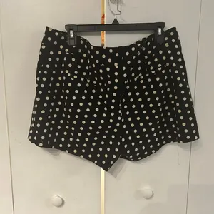 LOFT High Waist Black and White Polka Dot Shorts thumbnail 2