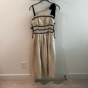 NWT Sofie the Label Claire Dress Gold Jacquard Velvet Straps Size‎ Small thumbnail 10