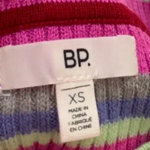 BP Nordstrom pink striped light weight frill sweater thumbnail 3