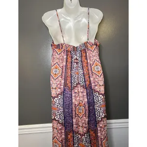 Lucky Brand Dress Womens Medium Multicolor Geometric Trapeze Midi Sundress thumbnail 6