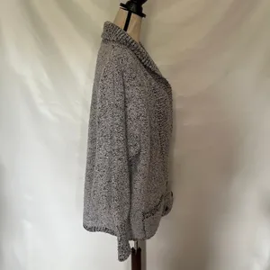 Vtg Y2K Side Effects Marled Cardigan Womens Sweater Sz M Chunky Knit Grandpa thumbnail 4