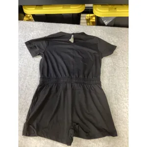 Members Mark Favorite Soft Romper Women Medium Black Short Sleeve Activewear NWT thumbnail 3