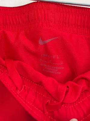 Nike Women’s Dri Fit Athletic Shorts Size Small Red Running thumbnail 3