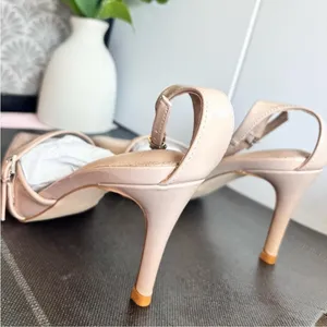 Creamy Patent Leather Slingback Heels thumbnail 3