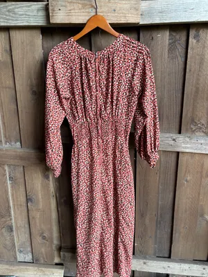 Bb Dakota Burnt Orange Speckled Boho Fall Maxi Dress thumbnail 4