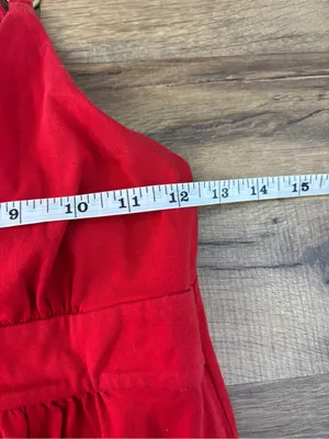 Victoria’s Secret Moda International Bra Top Halter Dress Red Y2K 2000’s Vintage thumbnail 6