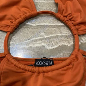Icon Swim Orange Cutout Swimsuit thumbnail 4