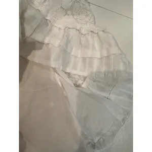 Anthropologie Love‎ The Label White Fairy Lace Tiered Ruffle Midi Dress Size M thumbnail 11