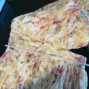 Anthropologie BHLDN Iris Floral One Shoulder Cutout Maxi Dress Cream Pink XL NWT thumbnail 14