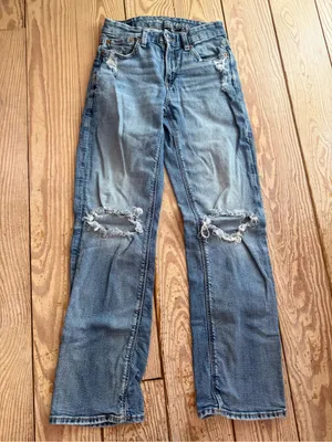 American Eagle Curvy Straight Jeans Size 2 thumbnail 1