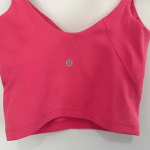 Lululemon Women's Align Cropped‎ Cami Tank Top A/B Cup In Glaze Pink Size 0 thumbnail 5