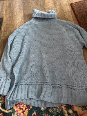 Aerie xs oversized blue sweater thumbnail 1