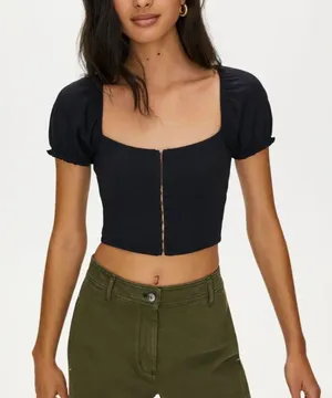 Aritzia Wilfred Free Puff-Sleeve Bustier Top thumbnail 1