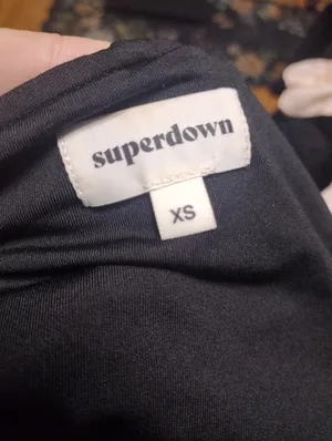 superdown Black Ruched Spaghetti-Strap Mini Dress thumbnail 3