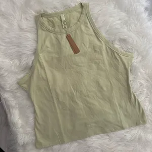 Skims Cotton Jersey High Neck Tank Pistachio Size 4X thumbnail 2