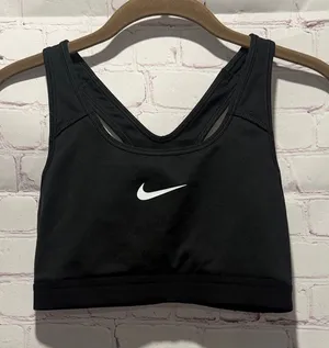 Nike Swoosh Black and White Racerback sports bra with Womans Size‎ Small thumbnail 1